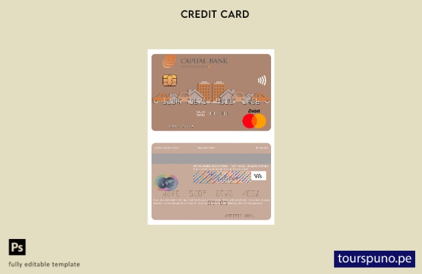 lista para imprimir plantilla de mastercard de Macedonia del Norte Capital Banka